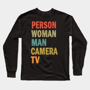 Person Woman Man Camera TV Long Sleeve T-Shirt